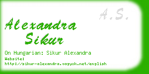 alexandra sikur business card